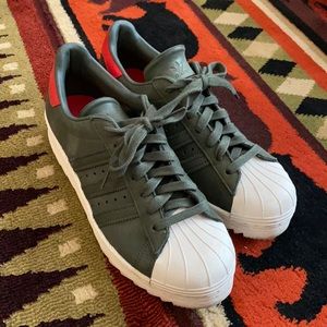 Men ADIDAS SUPERSTAR 80S TR [BZ0567] GREEN 3 STRIPES SIZE 7